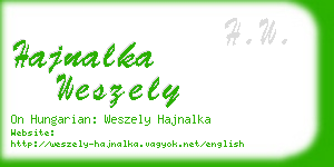 hajnalka weszely business card